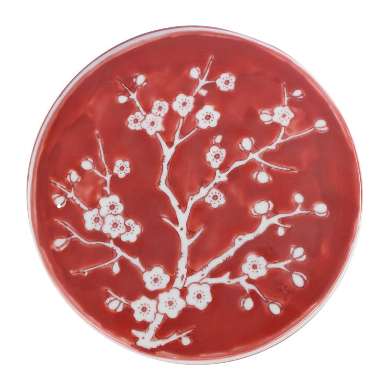 Cherry Blossom 17.75" Ceramic Garden Stool - JONATHAN Y