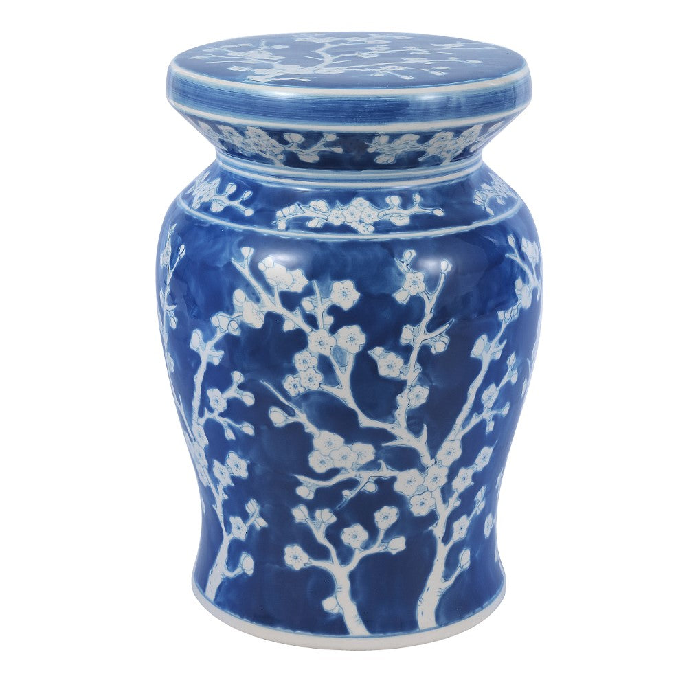 JONATHAN Y Cherry Blossom Ceramic Garden Stool - Thumbnail 4
