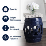 Lucky Coins 16" Chinese Ceramic Drum Garden Stool
