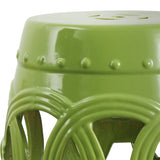 Lucky Coins 16" Chinese Ceramic Drum Garden Stool
