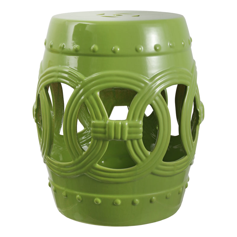 Lucky Coins 16" Chinese Ceramic Drum Garden Stool