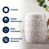 Chiara 17.5" Terrazzo Ceramic Garden Stool