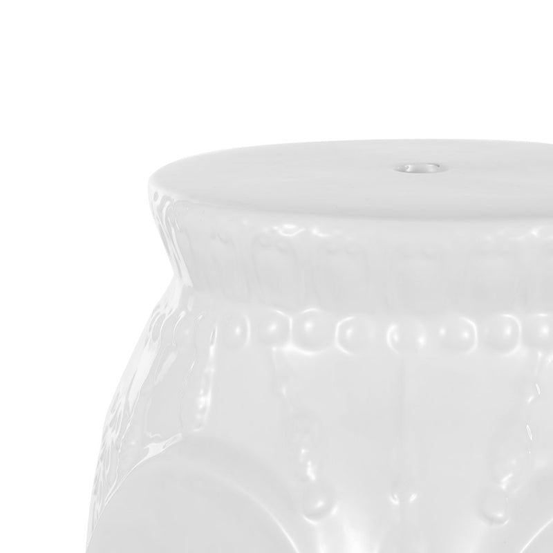 Orla 18.5" Modern Bohemian Elephant Ceramic Garden Stool - JONATHAN Y