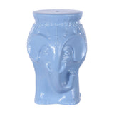 Orla 18.5" Modern Bohemian Elephant Ceramic Garden Stool - JONATHAN Y