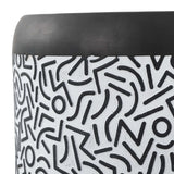 Vernis 17.75" Modern Bohemian Geometric Drum Garden Stool - JONATHAN Y