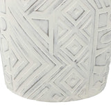 Drornzok 17.75" Geometric Drum Garden Stool - JONATHAN Y