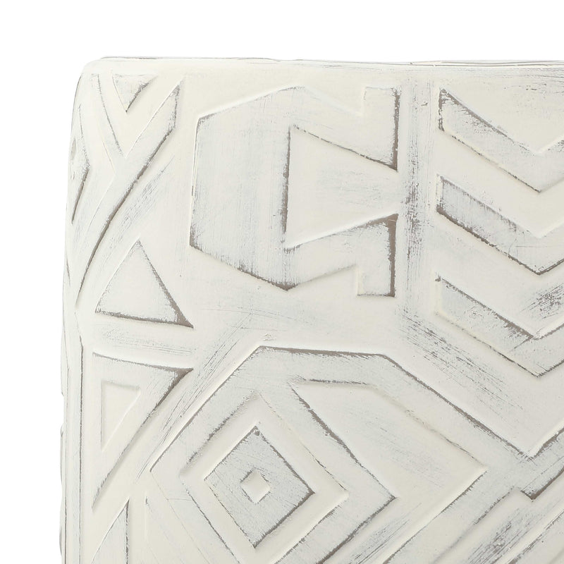 Drornzok 17.75" Geometric Drum Garden Stool - JONATHAN Y