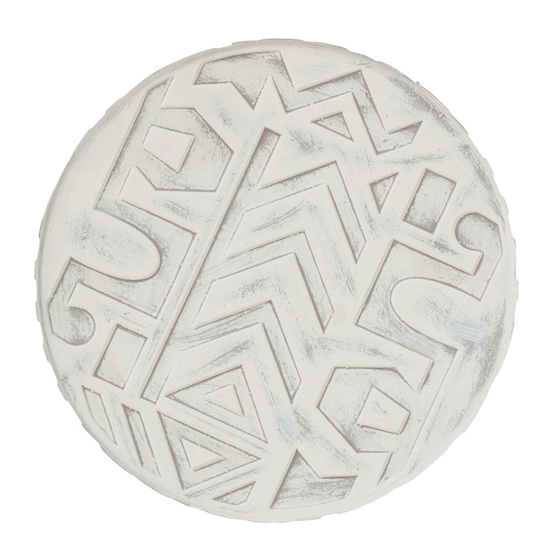 Drornzok 17.75" Geometric Drum Garden Stool - JONATHAN Y