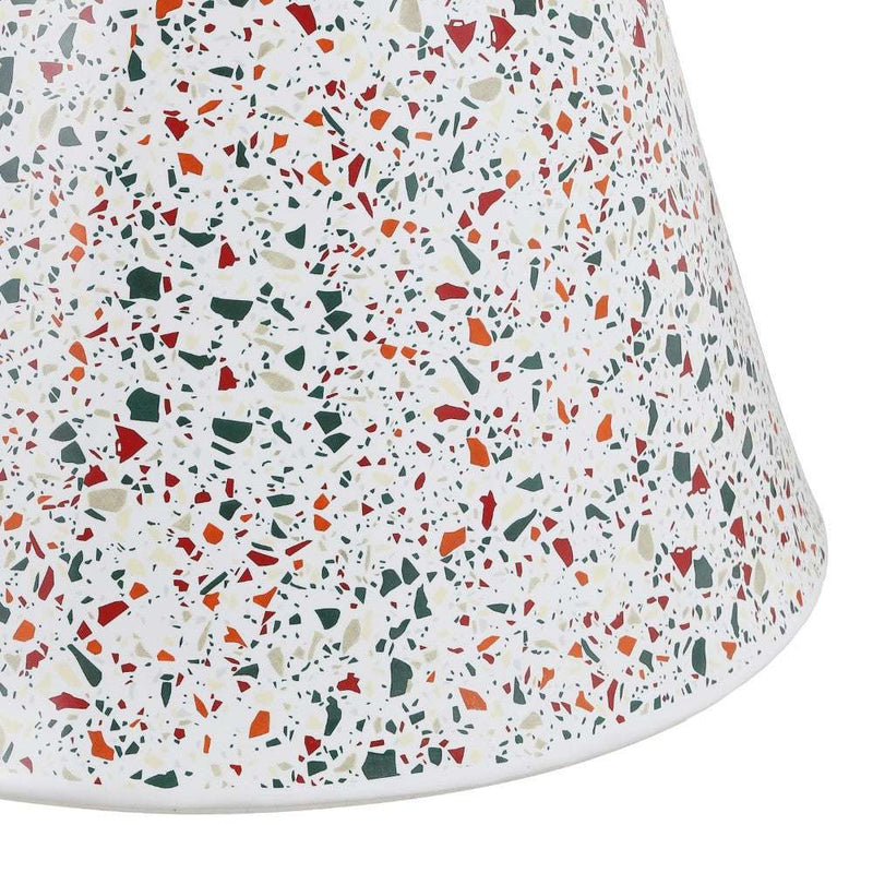 Xenia 17.75" Modern Bohemian Terrazzo Indoor/Outdoor Drum Accent Table - JONATHAN Y