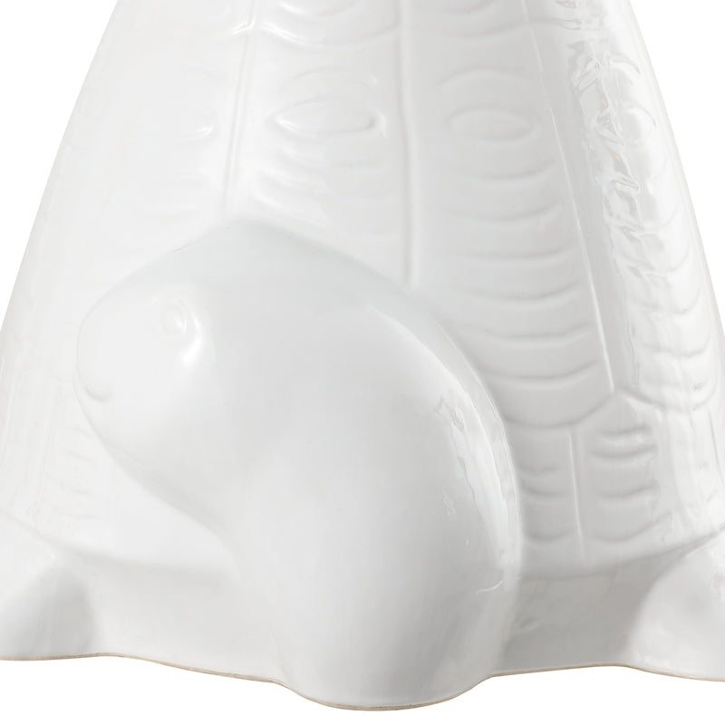 Caspian 14.75" Modern Bohemian Ceramic Turtle Indoor/Outdoor Garden Stool