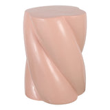 Yves 18" Modern Minimalist Rope Twist Ceramic Indoor-Outdoor Garden Stool
