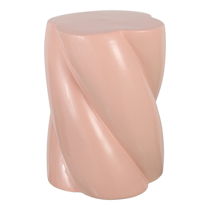 Yves 18" Modern Minimalist Rope Twist Ceramic Indoor-Outdoor Garden Stool