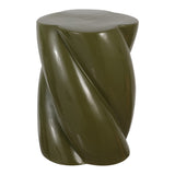 Yves 18" Modern Minimalist Rope Twist Ceramic Indoor-Outdoor Garden Stool
