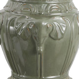 Anita 18" Classic Vintage Ceramic Indoor/Outdoor 4-Elephant Garden Stool