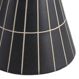 Clara 17.5 in. Modern Minimalist Grid Hourglass Ceramic Indoor/Outdoor Garden Stool and Accent Table - Matte Black