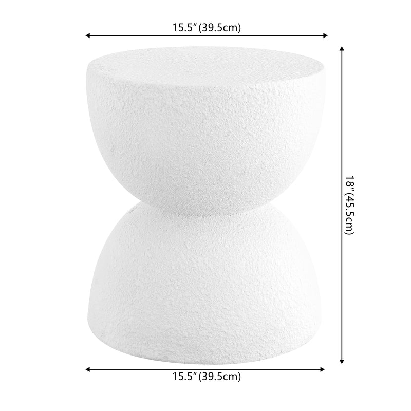 Greta 18" Mid-Century Modern Drum Accent Table
