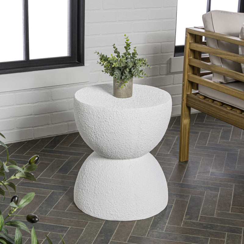 Greta 18" Mid-Century Modern Drum Accent Table