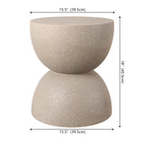 Greta 18" Mid-Century Modern Drum Accent Table