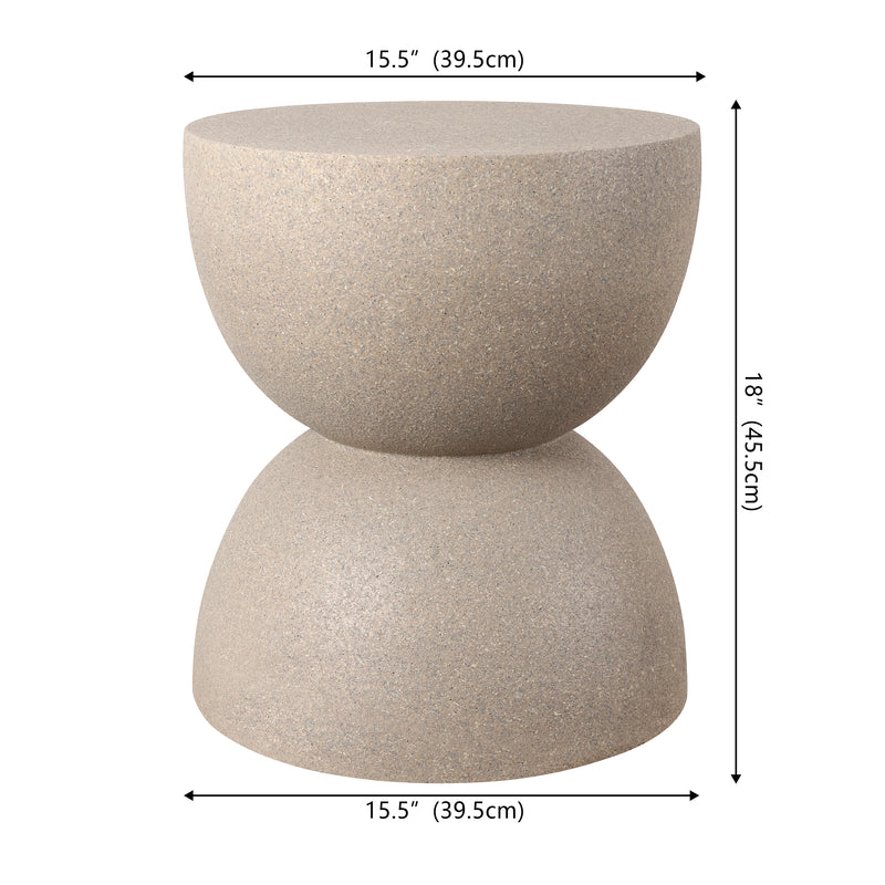 Greta 18" Mid-Century Modern Drum Accent Table