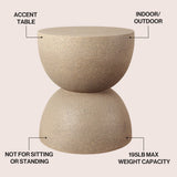 Greta 18" Mid-Century Modern Drum Accent Table
