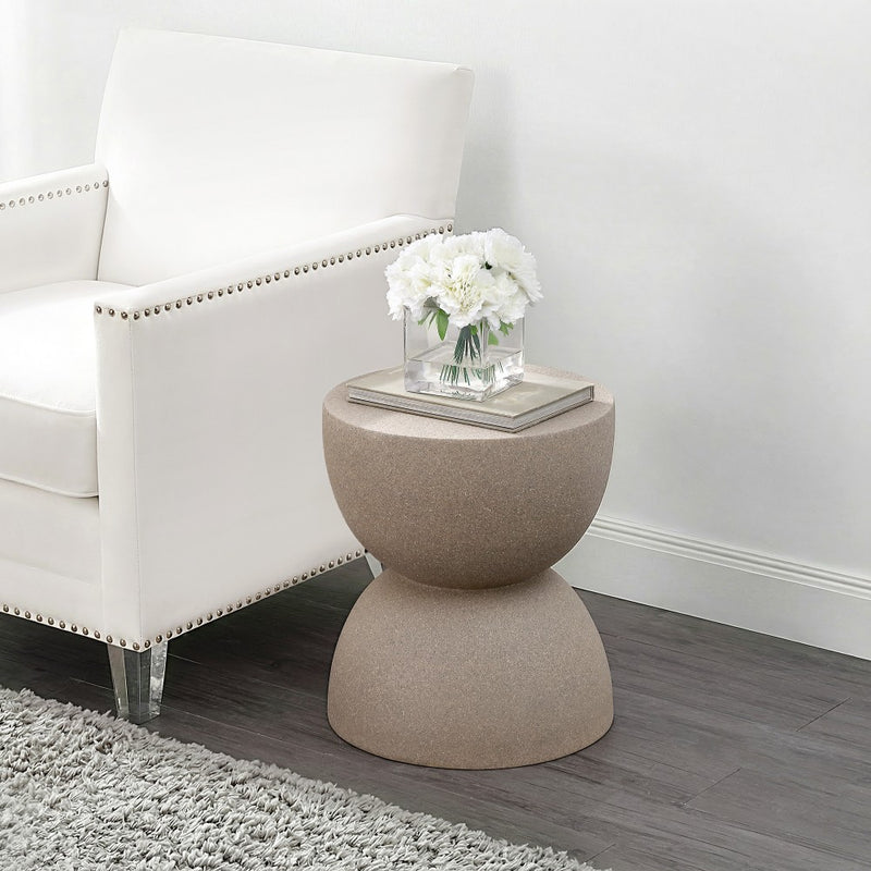 Greta 18" Mid-Century Modern Drum Accent Table