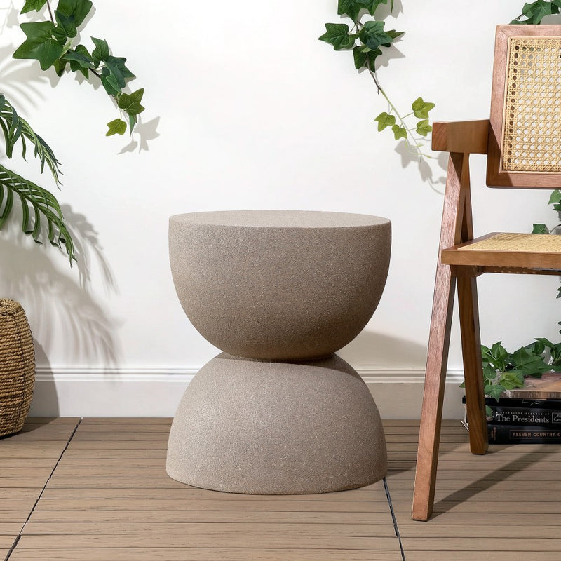 Greta 18" Mid-Century Modern Drum Accent Table