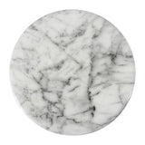 Troy 16.75" Modern Minimalist Faux Marble Column Indoor/Outdoor Accent Table