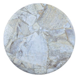 Troy 16.75" Modern Minimalist Faux Marble Column Indoor/Outdoor Accent Table