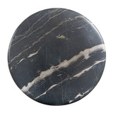 Troy 16.75" Modern Minimalist Faux Marble Column Indoor/Outdoor Accent Table