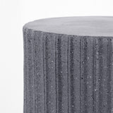 Louisa 19" Modern Art Deco Tambour Accent Table