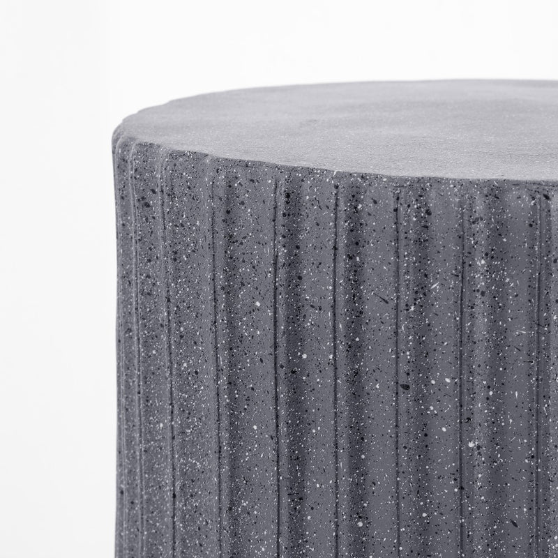 Louisa 19" Modern Art Deco Tambour Accent Table
