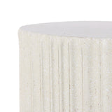 Louisa 19" Modern Art Deco Tambour Accent Table