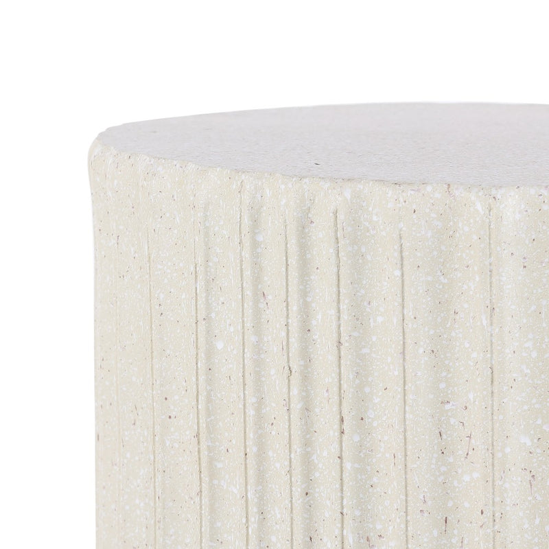 Louisa 19" Modern Art Deco Tambour Accent Table