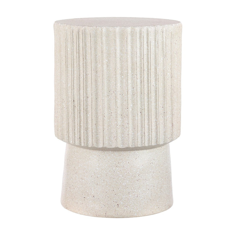Louisa 19" Modern Art Deco Tambour Accent Table