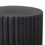 Louisa 19" Modern Art Deco Tambour Accent Table