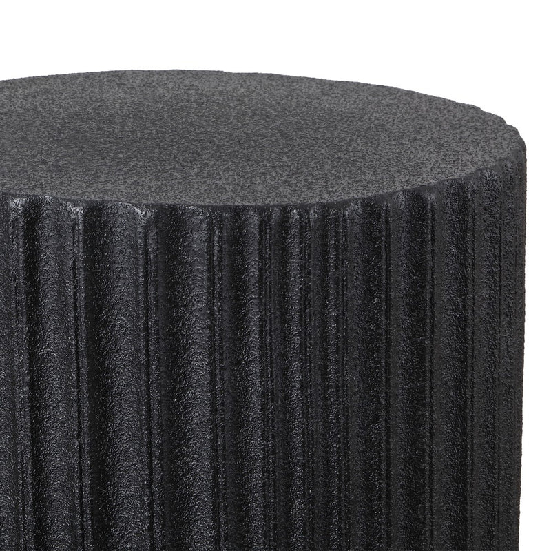 Louisa 19" Modern Art Deco Tambour Accent Table