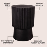 Louisa 19" Modern Art Deco Tambour Accent Table