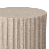Louisa 19" Modern Art Deco Tambour Accent Table
