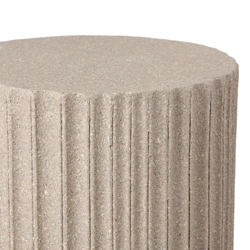 Louisa 19" Modern Art Deco Tambour Accent Table