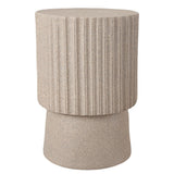 Louisa 19" Modern Art Deco Tambour Accent Table