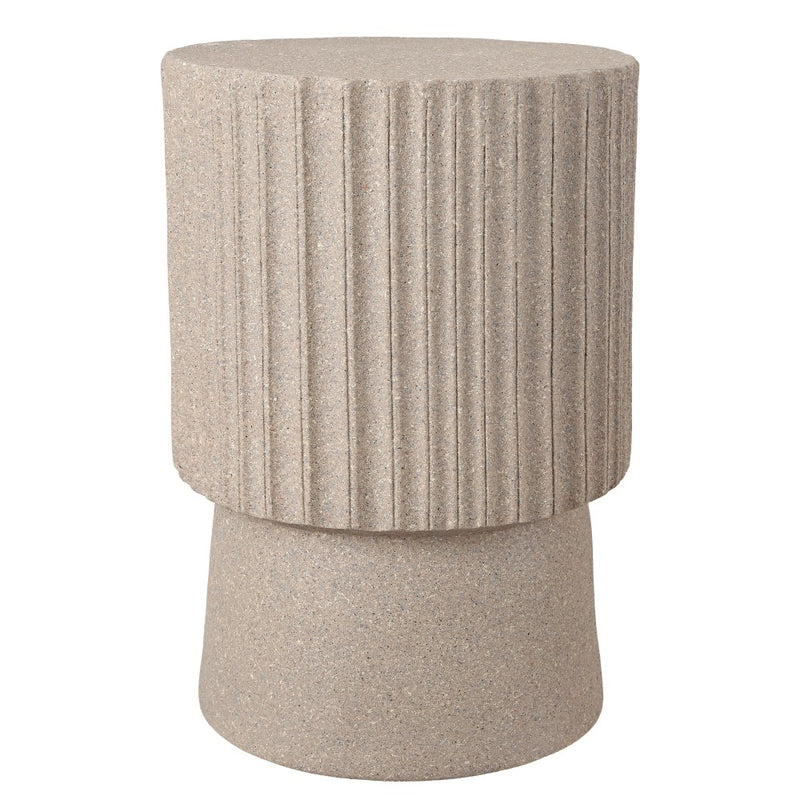 Louisa 19" Modern Art Deco Tambour Accent Table