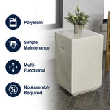Adrian 20.75" Contemporary Minimalist Square Accent Table