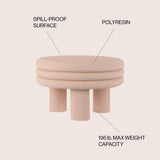 Rashida 13.5" Contemporary Minimalist Curvy Low Accent Table - JONATHAN Y