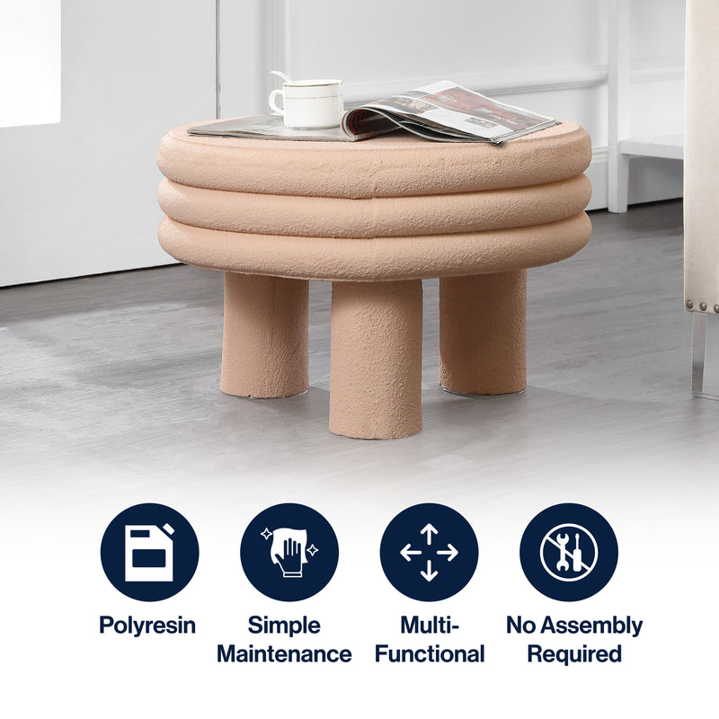 Rashida 13.5" Contemporary Minimalist Curvy Low Accent Table