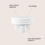 Rashida 13.5" Contemporary Minimalist Curvy Low Accent Table - JONATHAN Y
