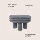 Rashida 13.5" Contemporary Minimalist Curvy Low Accent Table - JONATHAN Y
