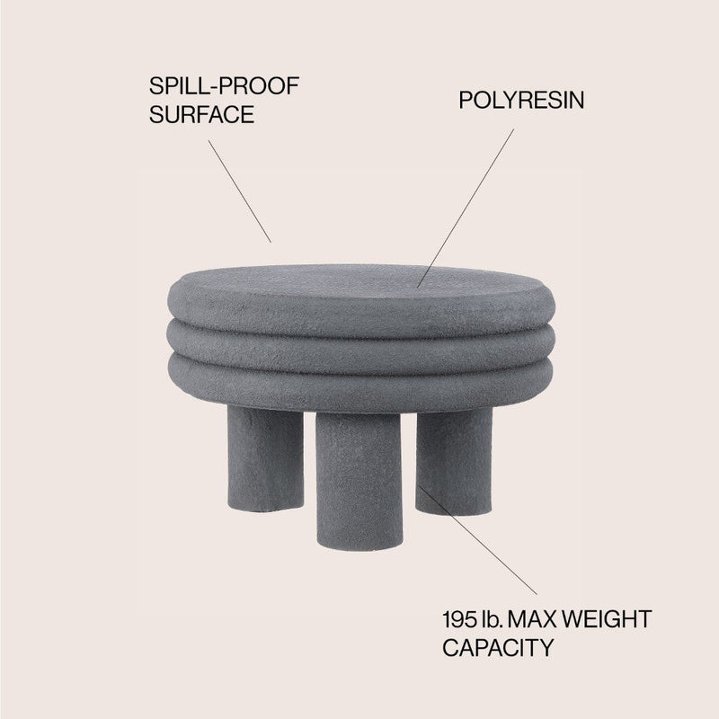 Rashida 13.5" Contemporary Minimalist Curvy Low Accent Table - JONATHAN Y