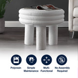 Rashida 13.5" Contemporary Minimalist Curvy Low Accent Table