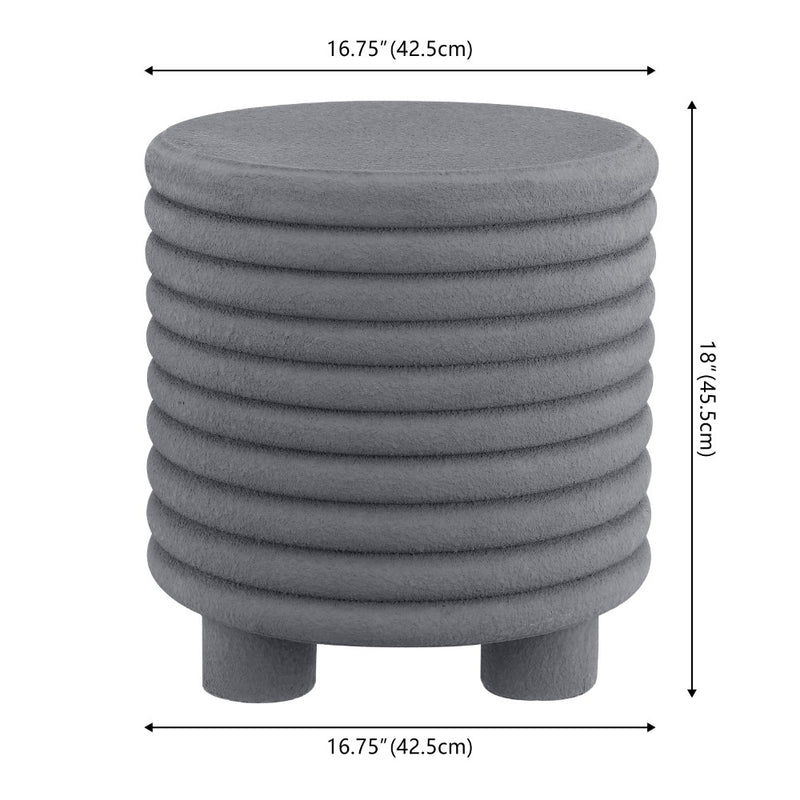 Evans 18" Minimalist Modern 3-Legged Drum Accent Table - JONATHAN Y