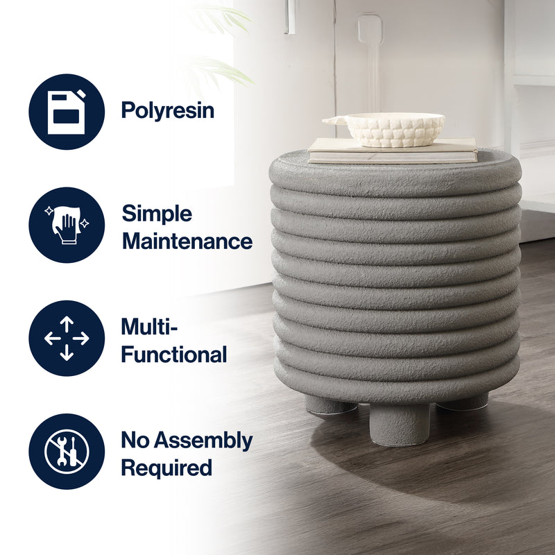 Evans 18" Minimalist Modern 3-Legged Drum Accent Table